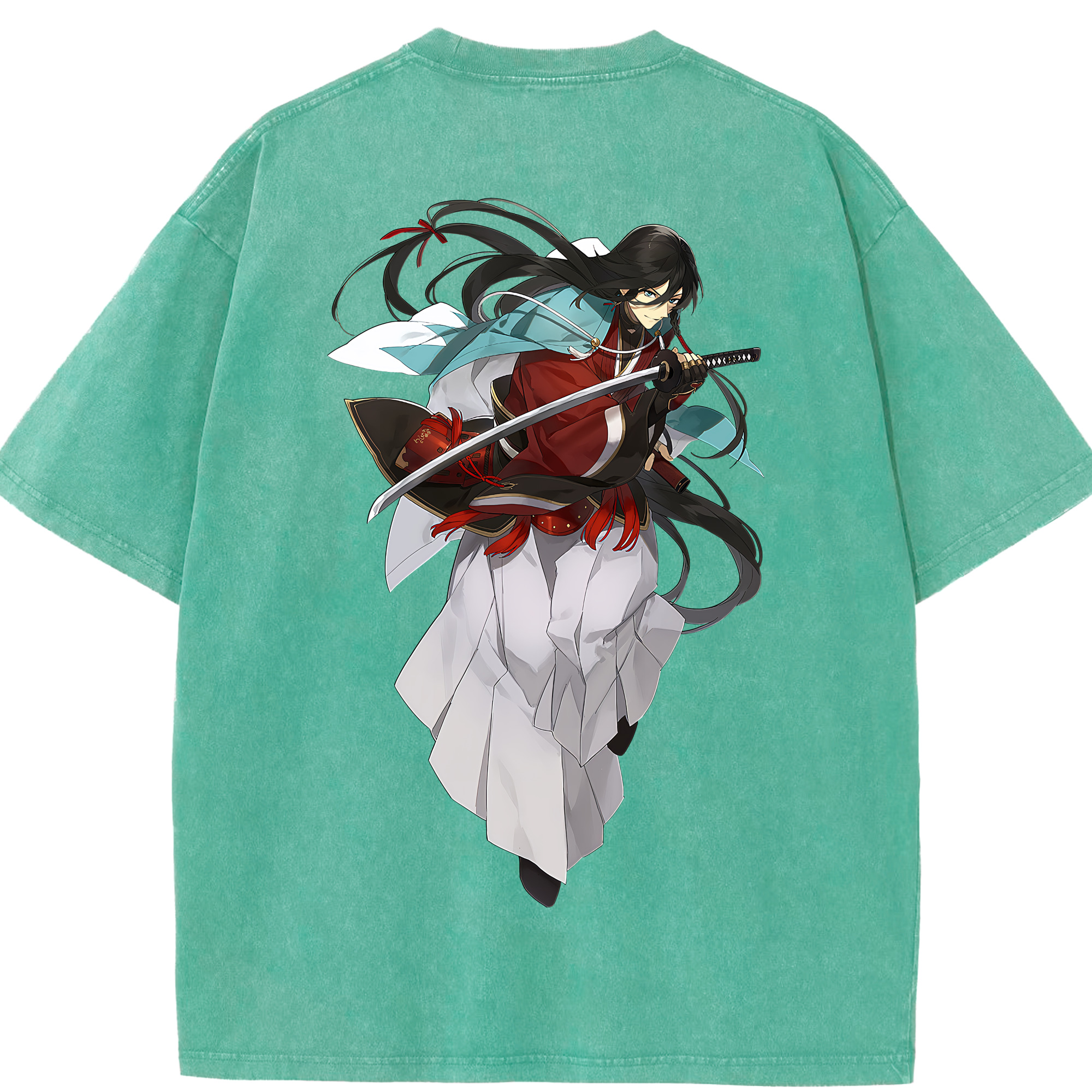 （画像用） 刀剣乱舞 Touken Ranbu 綿100% ヴィンテージ風 半袖Tシャツ（背面プリント）